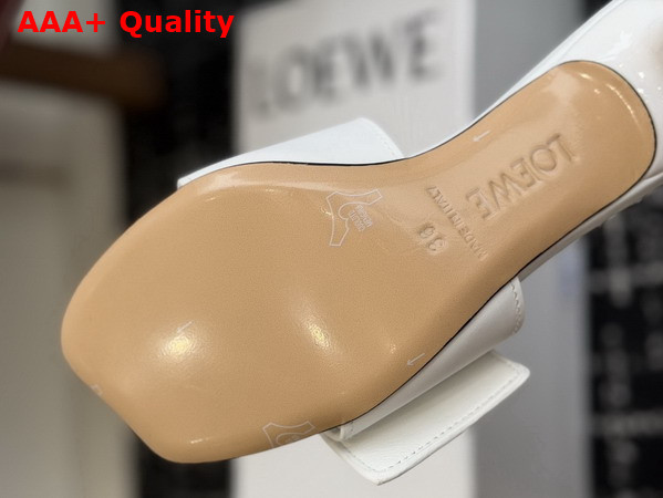 Loewe Pebble Slide in Soft Calfskin White Replica