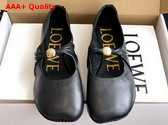 Loewe Pebble Soft Ballerina in Black Nappa Lambskin Replica