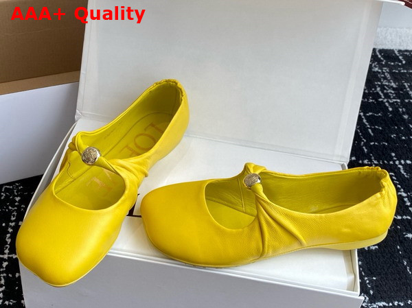 Loewe Pebble Soft Ballerina in Dandelion Nappa Lambskin Replica