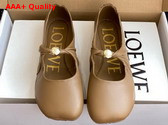 Loewe Pebble Soft Ballerina in Oak Nappa Lambskin Replica