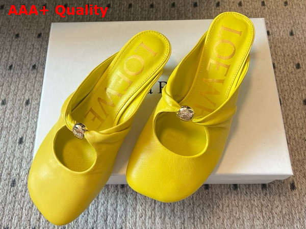 Loewe Pebble Soft Mule in Dandelion Nappa Lambskin Replica