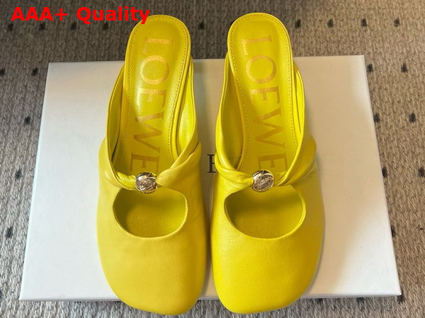 Loewe Pebble Soft Mule in Dandelion Nappa Lambskin Replica