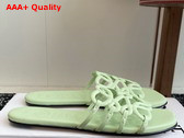 Loewe Petal Anagram Slide in Light Green Soft Calfskin Replica