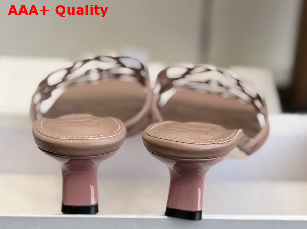 Loewe Petal Anagram Slide in Light Taupe Soft Calfskin Replica