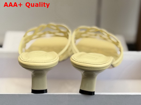 Loewe Petal Anagram Slide in Yellow Soft Calfskin Replica