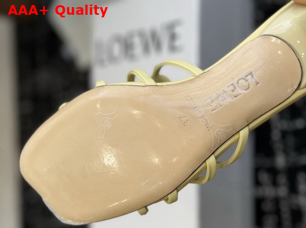 Loewe Petal Anagram Slide in Yellow Soft Calfskin Replica