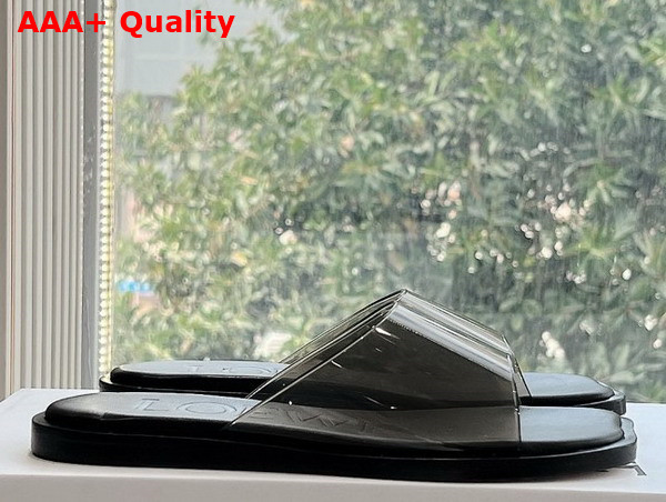 Loewe Petal Slide in Black PVC Replica