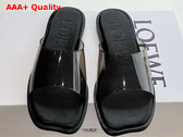Loewe Petal Slide in Black PVC Replica
