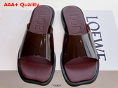 Loewe Petal Slide in Burgundy PVC Replica