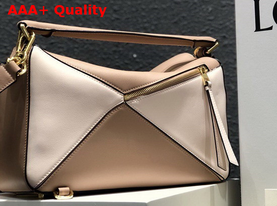 Loewe Puzzle Bag Blush Multitone Suede and Calssic Calf Replica