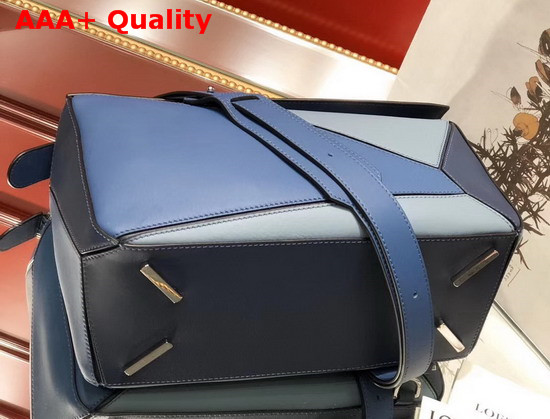 Loewe Puzzle Bag Light Blue and Navy Blue Classic Calf Replica
