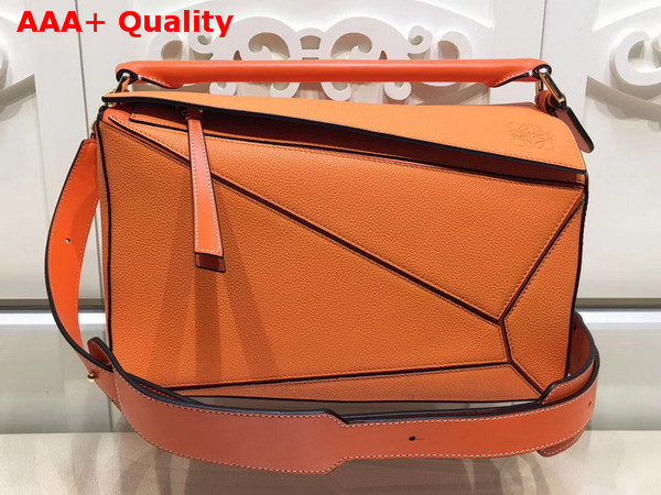 Loewe Puzzle Bag Orange Grained Calfskin Replica