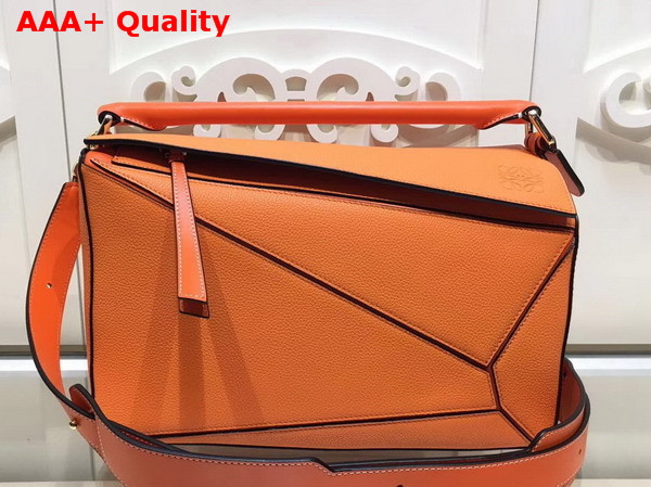 Loewe Puzzle Bag Orange Grained Calfskin Replica
