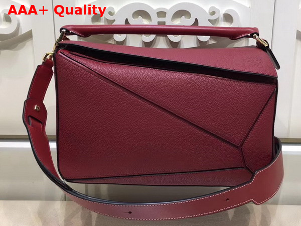 Loewe Puzzle Bag Red Grained Calfskin Replica