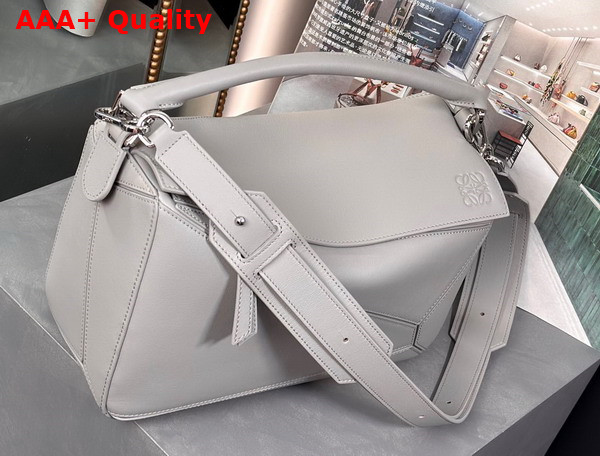 Loewe Puzzle Bag in Light Grey Classic Calfskin Replica