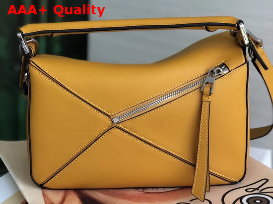 Loewe Puzzle Bag in Yellow Calfskin Replica