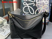 Loewe Puzzle Fold Pouch in Black Shiny Nappa Calfskin Replica