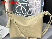 Loewe Puzzle Fold Pouch in Clay Green Shiny Nappa Calfskin Replica