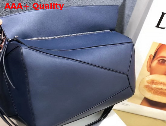 Loewe Puzzle Large Bag Blue Classic Calf Replica