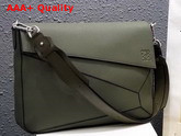 Loewe Puzzle Messenger Bag Khaki Green Replica
