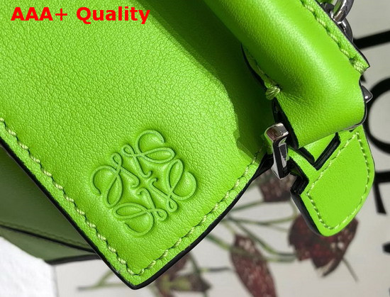 Loewe Puzzle Mini Bag Apple Green Classic Calf Replica