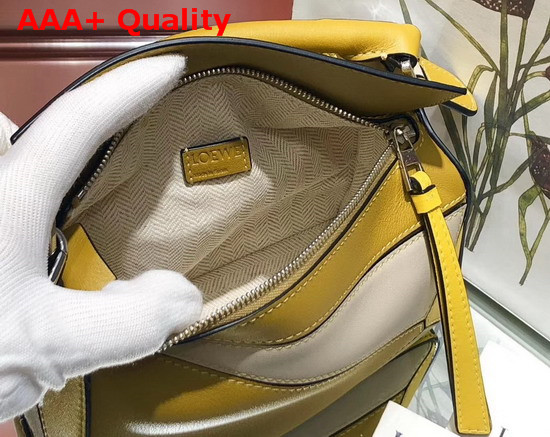 Loewe Puzzle Mini Bag Ochre Yellow Classic Calf Replica