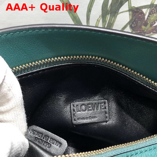 Loewe Puzzle Mini Bag in Green Python Replica