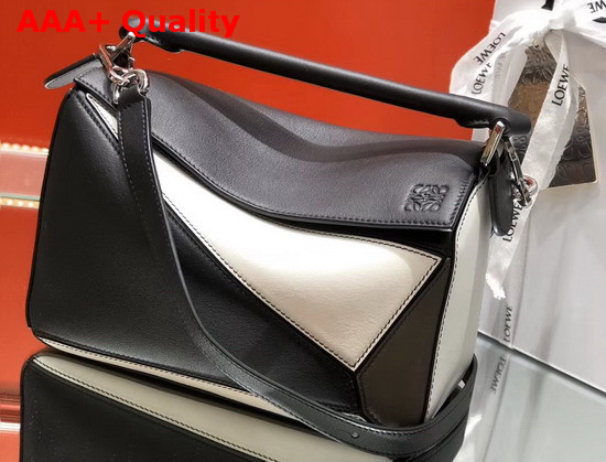 Loewe Puzzle Small Bag Black Taupe Classic Calf Replica