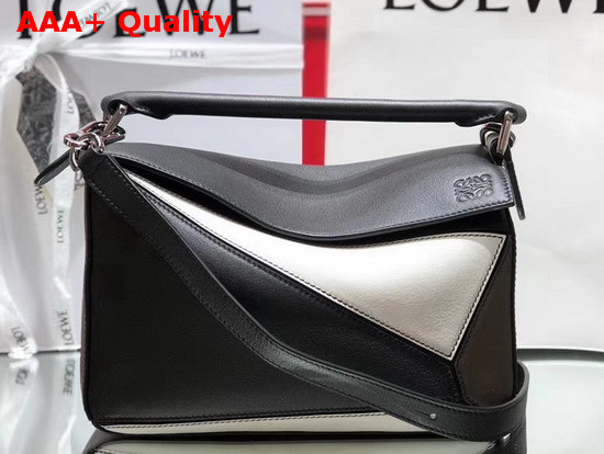 Loewe Puzzle Small Bag Black Taupe Classic Calf Replica