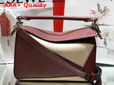 Loewe Puzzle Small Bag Wine Garnet Classic Calf Replica