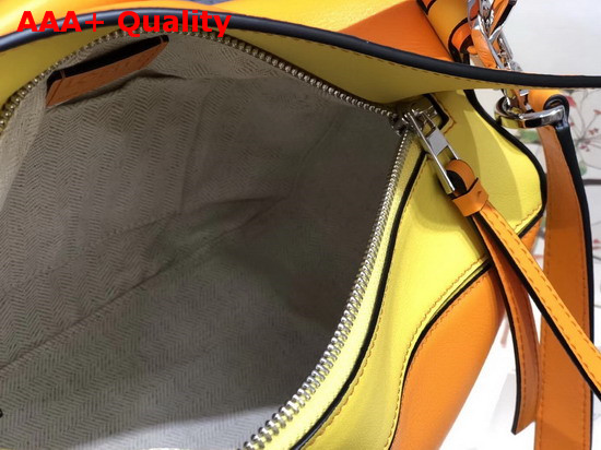 Loewe Puzzle Small Bag in Mandarin Yellow Classic Calf Replica