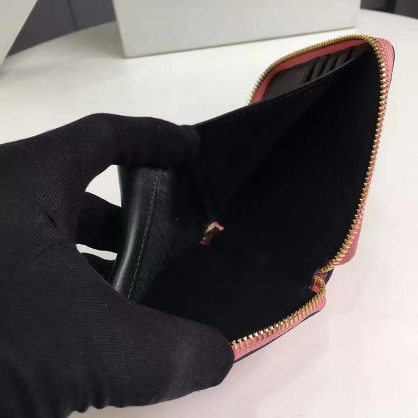 Loewe Puzzle Small Wallet in Pink Calf Leather For Sale