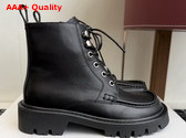 Loewe Sierra Combat Ankle Boot in Black Calfskin Replica