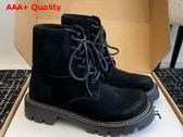 Loewe Sierra Combat Boot in Suede Black Replica