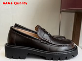 Loewe Sierra Loafer in Dark Brown Brushed Off Calfskin Replica