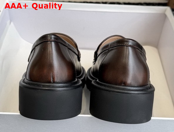 Loewe Sierra Loafer in Dark Brown Brushed Off Calfskin Replica