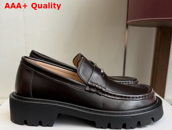 Loewe Sierra Loafer in Dark Brown Brushed Off Calfskin Replica