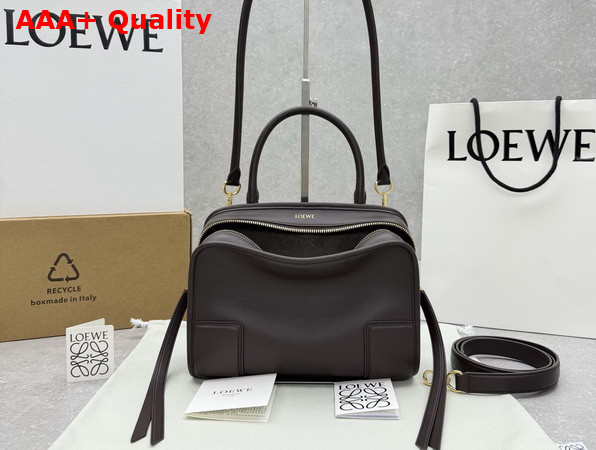 Loewe Small Amazona 180 Bag in Soft Calfskin Dark Chestnut Replica