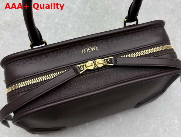 Loewe Small Amazona 180 Bag in Soft Calfskin Dark Chestnut Replica