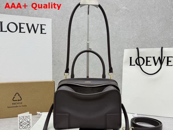 Loewe Small Amazona 180 Bag in Soft Calfskin Dark Chestnut Replica