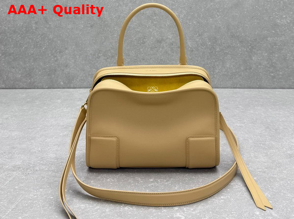 Loewe Small Amazona 180 Bag in Soft Calfskin Silk Beige and Mustard Replica