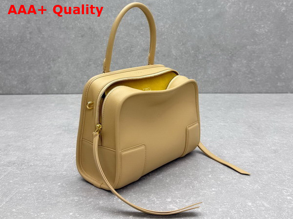 Loewe Small Amazona 180 Bag in Soft Calfskin Silk Beige and Mustard Replica