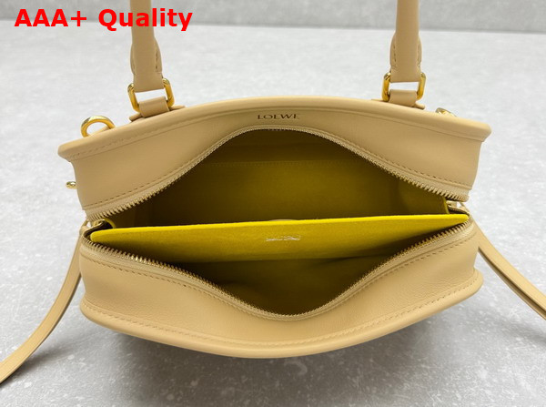 Loewe Small Amazona 180 Bag in Soft Calfskin Silk Beige and Mustard Replica