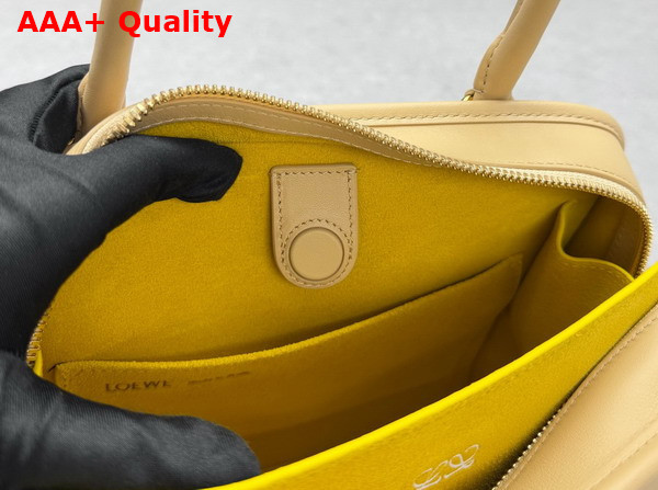 Loewe Small Amazona 180 Bag in Soft Calfskin Silk Beige and Mustard Replica