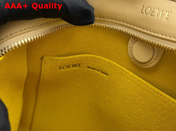 Loewe Small Amazona 180 Bag in Soft Calfskin Silk Beige and Mustard Replica