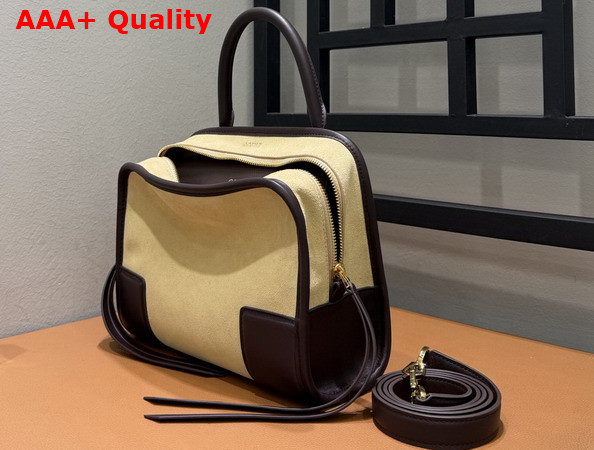 Loewe Small Amazona 180 Bag in Suede Oro Chocolate Replica