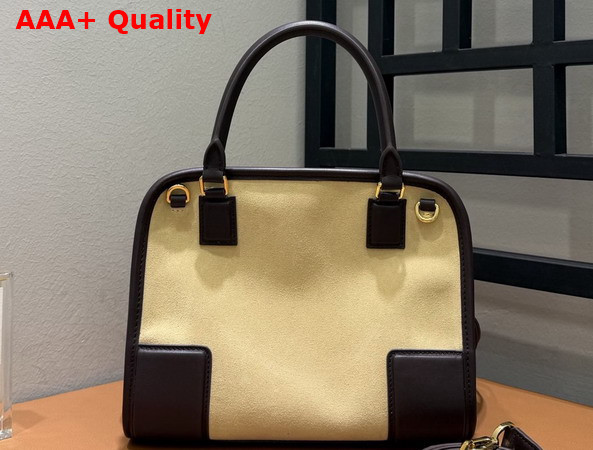 Loewe Small Amazona 180 Bag in Suede Oro Chocolate Replica