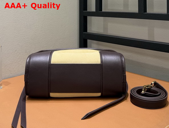 Loewe Small Amazona 180 Bag in Suede Oro Chocolate Replica