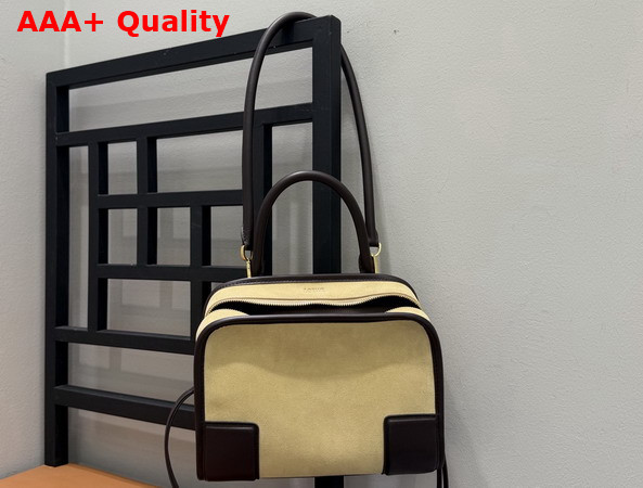 Loewe Small Amazona 180 Bag in Suede Oro Chocolate Replica