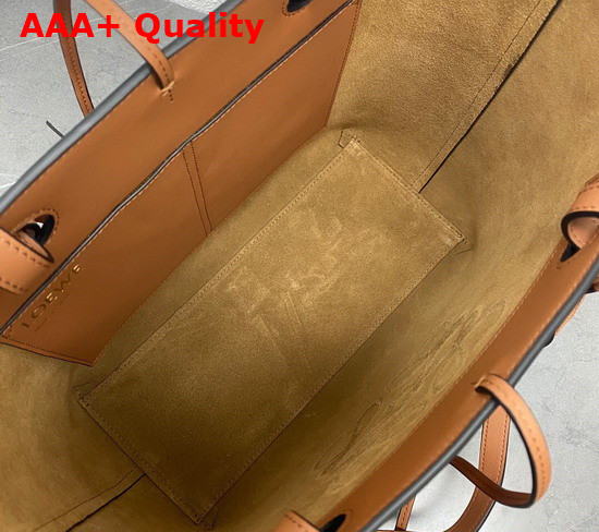 Loewe Small Anagram Tote in Tan Classic Calfskin Replica